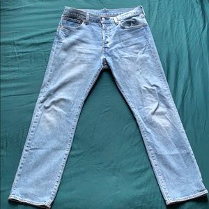 Mens Levi’s 501 32W 30L Indigo Stonewash